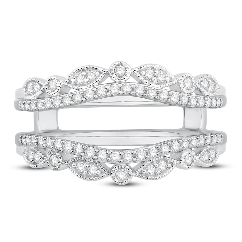 Diamond 1/4ctw. Vintage-Style Ring Insert & Enhancer in 14k White Gold