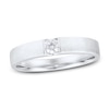 Thumbnail Image 1 of Men's Diamond Wedding Band 1/5 ct tw Round-cut 10K White Gold