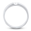 Thumbnail Image 2 of Men's Diamond Wedding Band 1/5 ct tw Round-cut 10K White Gold