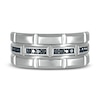 Thumbnail Image 2 of Men's Black Diamond Wedding Band 1/4 ct tw 10K White Gold