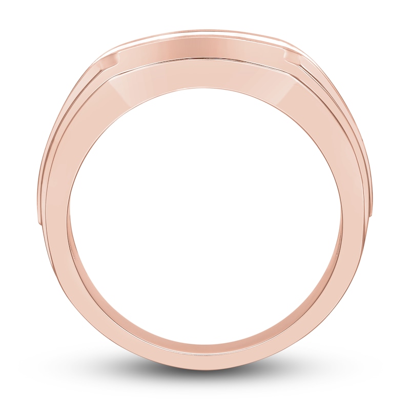 Men's Diamond Wedding Band 1/2 ct tw Round-cut 10K Rose Gold | Kay