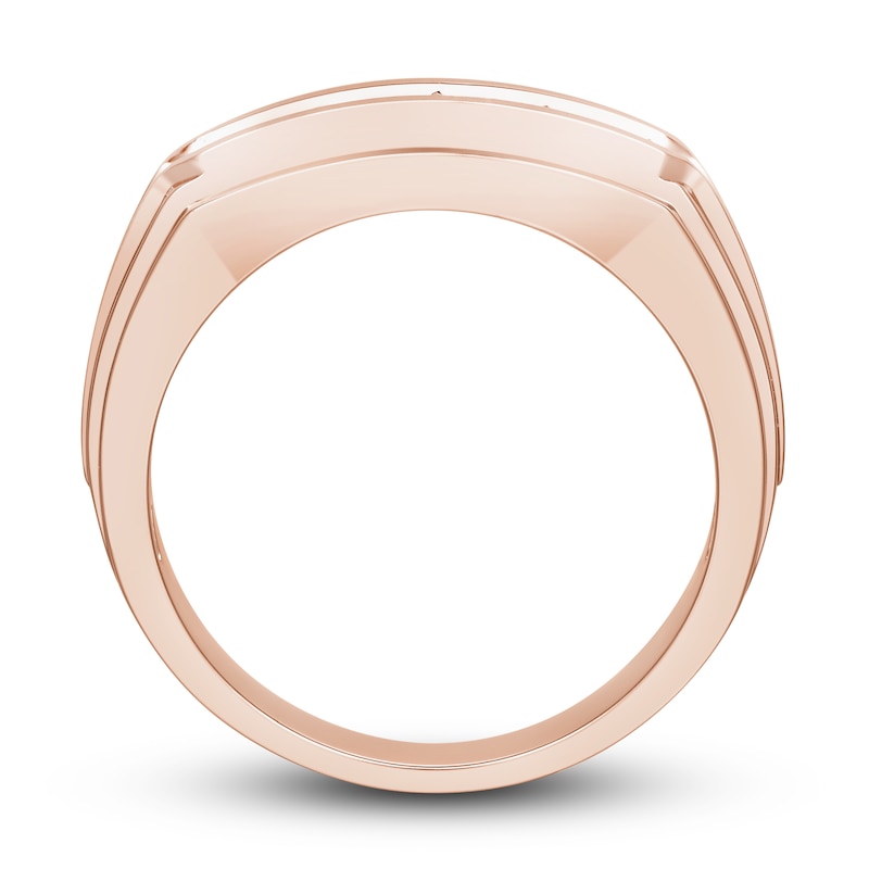 Men's Diamond Wedding Band 1 ct tw Round-cut 10K Rose Gold | Kay