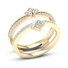 Thumbnail Image 2 of Diamond Enhancer Band 3/8 ct tw Round/Baguette 14K Yellow Gold