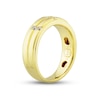 Thumbnail Image 2 of Men's Diamond Wedding Band 1/4 ct tw Round-cut 10K Yellow Gold