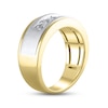 Thumbnail Image 2 of Men's Diamond Wedding Band 1/2 ct tw Round-Cut 14K Two-Tone Gold