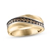 Thumbnail Image 1 of Men's Brown Diamond Wedding Band 1/2 ct tw Round-cut 10K Two-Tone Gold