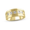 Thumbnail Image 1 of Men's Diamond Wedding Band 3/4 ct tw Square-cut 10K Yellow Gold