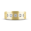 Thumbnail Image 3 of Men's Diamond Wedding Band 3/4 ct tw Square-cut 10K Yellow Gold