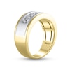 Thumbnail Image 2 of Men's Diamond Wedding Band 1 ct tw Round-cut 14K Two-Tone Gold