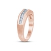 Thumbnail Image 2 of Men's Diamond Wedding Band 1/2 ct tw Round-cut 10K Rose Gold