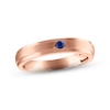 Thumbnail Image 1 of Men's Blue Sapphire Wedding Band 10K Rose Gold