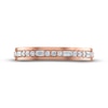 Thumbnail Image 3 of Men's Diamond Wedding Band 1/3 ct tw Round & Baguette-cut 10K Rose Gold