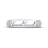 Thumbnail Image 3 of Men's Diamond Wedding Band 1/10 ct tw Round-cut 10K White Gold