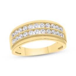 Men's Diamond Wedding Band 1 ct tw 10K Yellow Gold