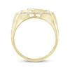 Thumbnail Image 3 of Men's Diamond Cross Signet Ring 1/2 ct tw Baguette & Round-cut 10K Yellow Gold