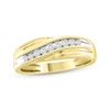 Thumbnail Image 1 of Men's Diamond Wedding Band 1/4 ct tw Round-cut 10K Yellow Gold