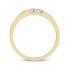 Thumbnail Image 3 of Now + Forever Men's Diamond Grooved Wedding Band 1/6 ct tw Round-cut 10K Yellow Gold