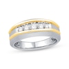 Thumbnail Image 1 of Men’s Diamond Wedding Band 1/2 ct tw 14K Two-Tone Gold