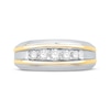 Thumbnail Image 3 of Men’s Diamond Wedding Band 1/2 ct tw 14K Two-Tone Gold