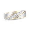 Thumbnail Image 1 of Men’s Diamond Wedding Band 1/4 ct tw 10K Two-Tone Gold