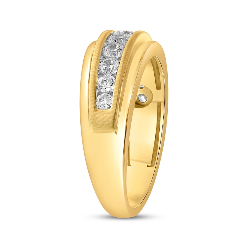 Men’s Diamond Wedding Band 1 ct tw 10K Yellow Gold