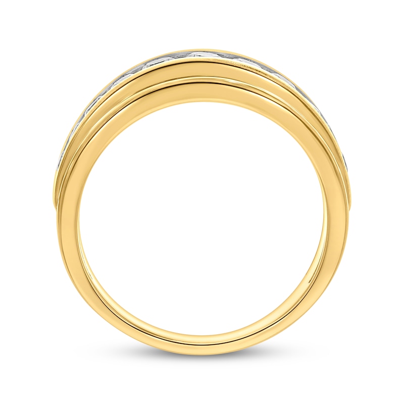 Men’s Diamond Wedding Band 1 ct tw 10K Yellow Gold