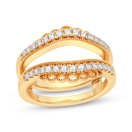 Now + Forever Diamond Vintage-Inspired Enhancer Ring 1/3 ct tw Round-cut 14K Yellow Gold