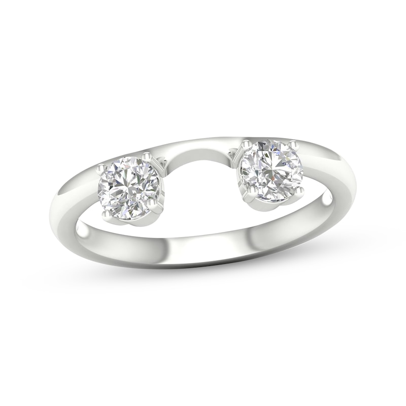 Main Image 1 of Round-Cut Diamond Enhancer Ring 1/2 ct tw 14K White Gold