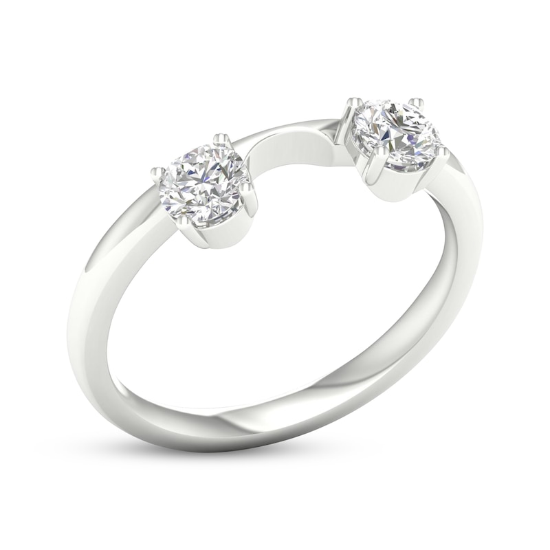 Main Image 2 of Round-Cut Diamond Enhancer Ring 1/2 ct tw 14K White Gold