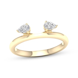 Now + Forever Pear-Shaped Diamond Enhancer Ring 1/4 ct tw 14K Yellow Gold