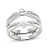 Thumbnail Image 1 of Now + Forever Round-Cut Diamond Double Enhancer Ring 3/8 ct tw 14K White Gold