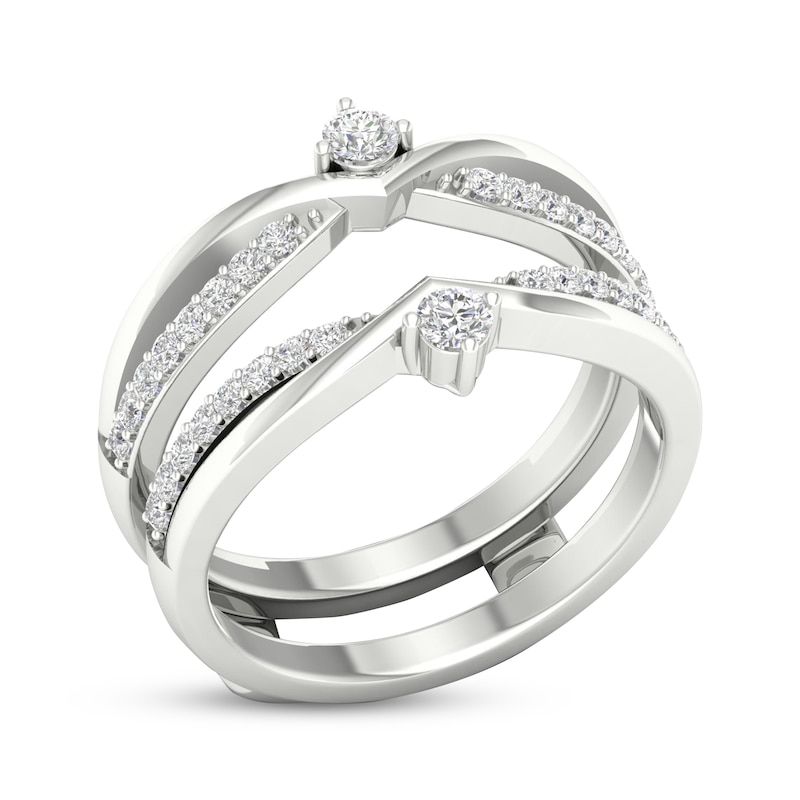 Main Image 2 of Now + Forever Round-Cut Diamond Double Enhancer Ring 3/8 ct tw 14K White Gold