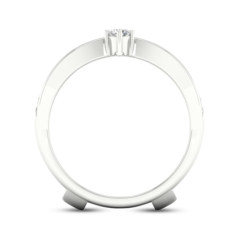 Main Image 4 of Now + Forever Round-Cut Diamond Double Enhancer Ring 3/8 ct tw 14K White Gold