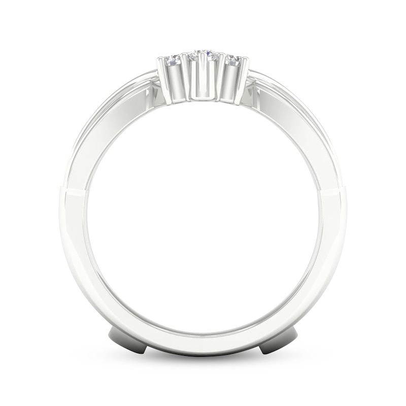 Main Image 4 of Baguette & Round-Cut Diamond Enhancer Ring 1/2 ct tw 14K White Gold