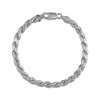 Thumbnail Image 0 of Solid Diamond-Cut Rope Chain Bracelet 5.6mm Sterling Silver 8.5"