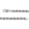 Thumbnail Image 2 of Solid Diamond-Cut Rope Chain Bracelet 5.6mm Sterling Silver 8.5"