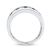 Thumbnail Image 2 of Men’s Round-Cut Black Diamond Anniversary Band 1/2 ct tw 10K White Gold