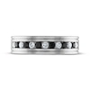 Thumbnail Image 3 of Men’s Round-Cut Black & White Diamond Wedding Band 5/8 ct tw 10K White Gold