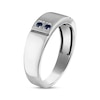 Thumbnail Image 2 of Men’s Blue Sapphire Wedding Band 10K White Gold