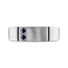 Thumbnail Image 3 of Men’s Blue Sapphire Wedding Band 10K White Gold