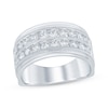 Thumbnail Image 1 of Men’s Round-Cut Diamond Wedding Band 2 ct tw 10K White Gold