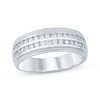 Thumbnail Image 1 of Now + Forever Men’s Round-Cut Diamond Wedding Band 1/2 ct tw 10K White Gold