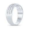 Thumbnail Image 2 of Now + Forever Men’s Round-Cut Diamond Wedding Band 1/2 ct tw 10K White Gold