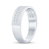 Thumbnail Image 1 of Men’s Round-Cut Diamond Wedding Band 1/2 ct tw 10K White Gold