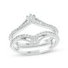 Thumbnail Image 1 of Baguette & Round-Cut Diamond Enhancer Ring 1/2 ct tw 14K White Gold