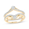 Thumbnail Image 1 of Baguette & Round-Cut Diamond Enhancer Ring 1/2 ct tw 14K Yellow Gold