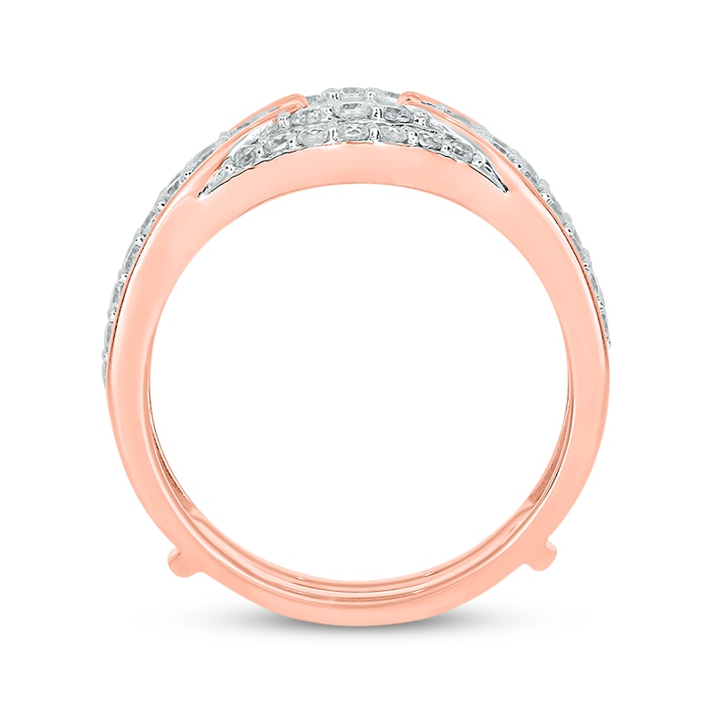 Main Image 3 of Round-Cut Diamond Double-Row Enhancer Ring 3/4 ct tw 14K Rose Gold