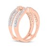 Thumbnail Image 2 of Vintage-Style Round-Cut Diamond Double-Row Enhancer Ring 3/4 ct tw 14K Rose Gold