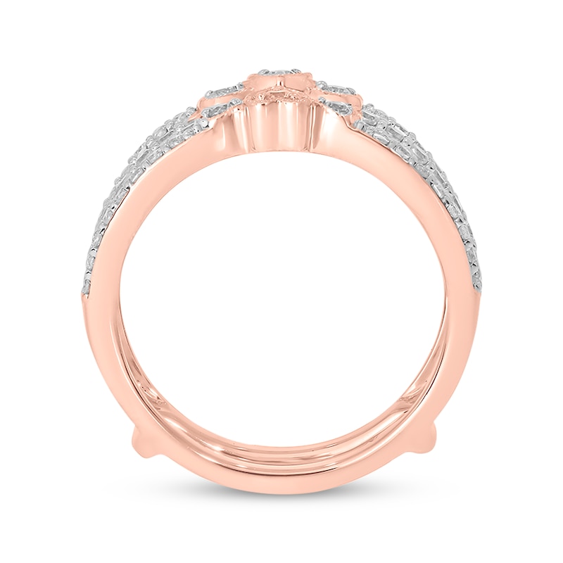 Main Image 3 of Vintage-Style Round-Cut Diamond Double-Row Enhancer Ring 3/4 ct tw 14K Rose Gold