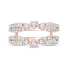 Thumbnail Image 4 of Vintage-Style Round-Cut Diamond Double-Row Enhancer Ring 3/4 ct tw 14K Rose Gold